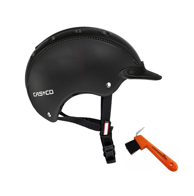 Kinder Reithelm CHOICE TURNIER Casco schwarz S (52-56cm) + Hufkratzer RL24.de