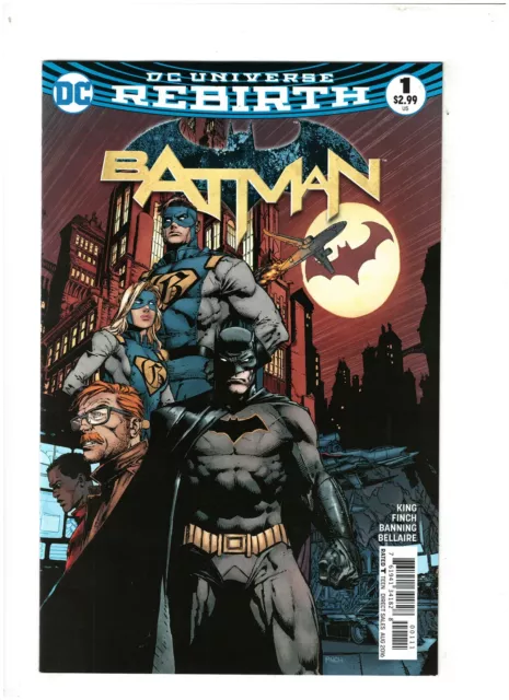 Batman #1 NM- 9.2 DC Rebirth 2016 David Finch Variant