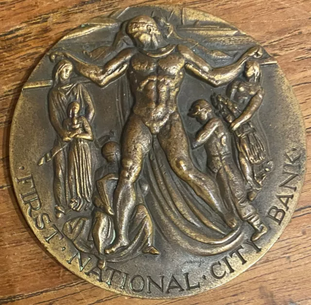 Bronze Medallion First National City Bank [New York] 1812-1962