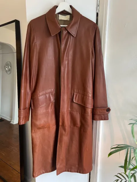 Ralph Lauren Collection Purple Label Leather Riding Coat - One of a Kind Sample