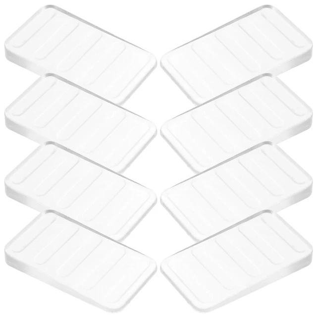 8 piezas Espaciador Para Muebles de Bloque Puerta Lunas Transparentes