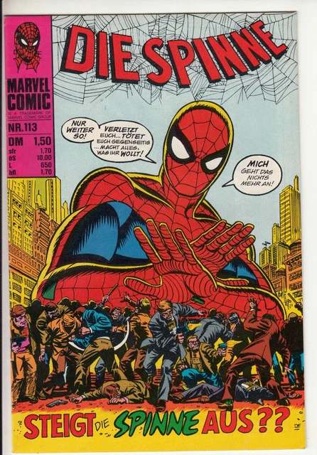 Die SPINNE Nr. 113 (1) sehr guter ZUSTAND Williams ORIGINAL spider-man