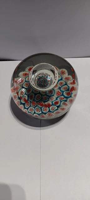 Presse-papier Boule Sulfure Millefiori – Cristal, Diamètre 6 Cm (ancien)