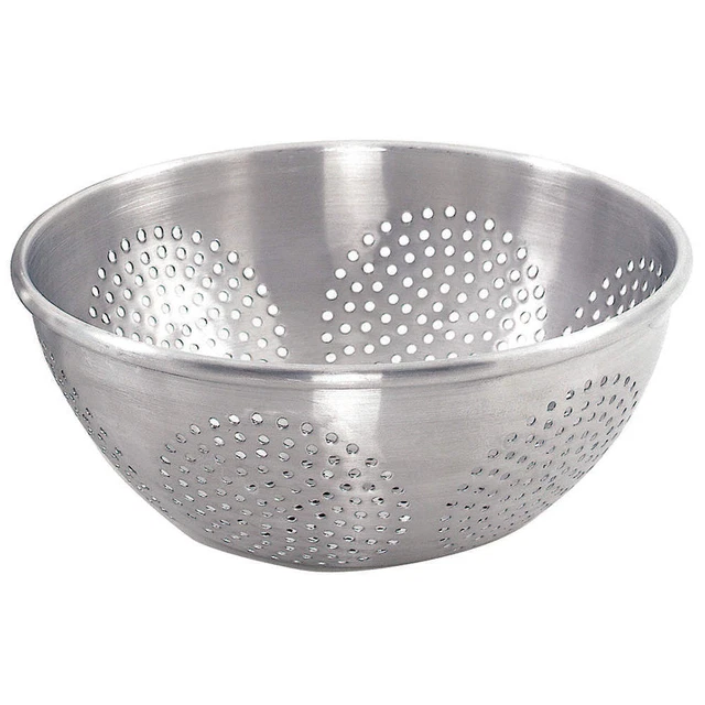 CRESTWARE ACOL12C Colander,12 qt.,5-1/2 in. H,Aluminum