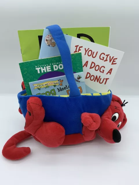 Plush Clifford The Big Red Dog Basket Purse 2005 Tote Halloween Easter or School