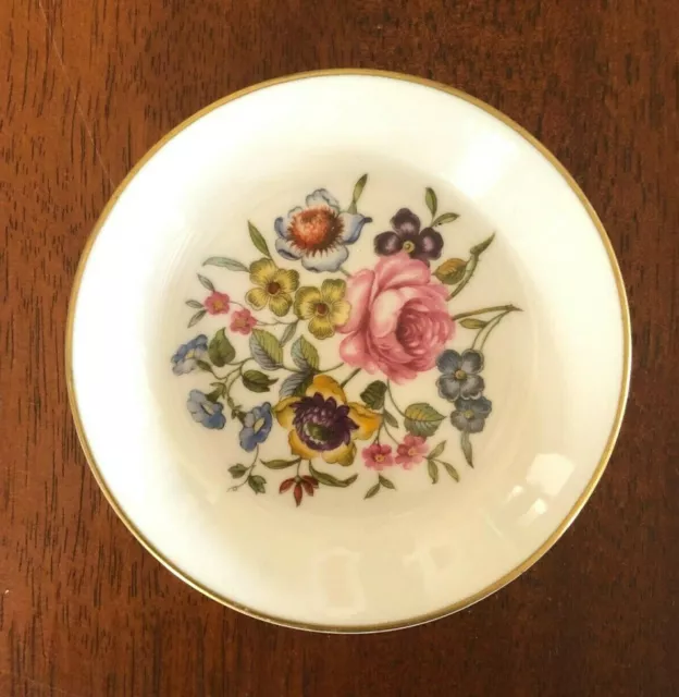 Vintage Royal Worcester Bournemouth - Ring Trinket Dish Ashtray with Flowers