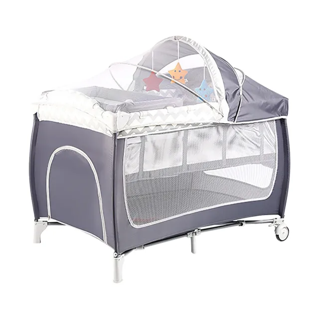 Baby Bassinet, Beside Sleeper for Baby, Easy Folding Portable Crib with Storage