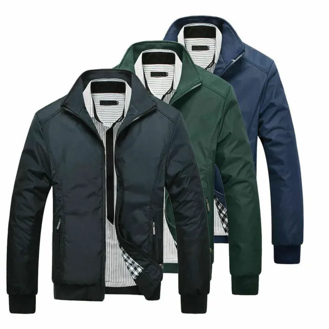 Mens Jacket Summer Lightweight Bomber Coat Casual Outfit Tops Outerwear jackets