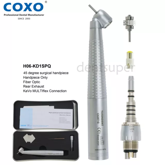 COXO Dental Fiber Optic 45 degree Surgical Turbine Handpiece fit KaVo MULTIflex