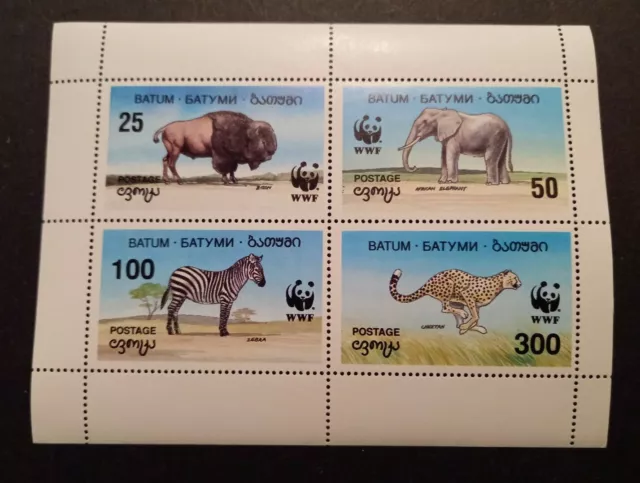 Briefmarken Kleinbogen Block WWF Wildtiere **