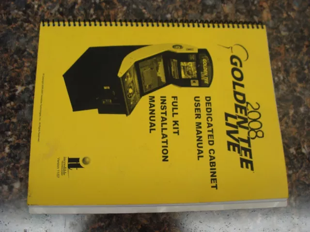 Golden Tee Live 2008 Video Arcade Game Service Manual, Atlanta (235)
