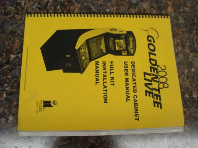 Golden Tee Live 2008 Video Arcade Game Service Manual, Atlanta (235) Golden Tee Live 2008 Video Arcade Game Service Manual, Atlanta (235)