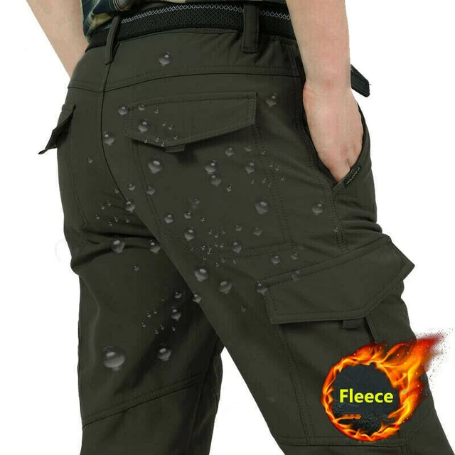 Men's thermal lined clearance cargo trousers
