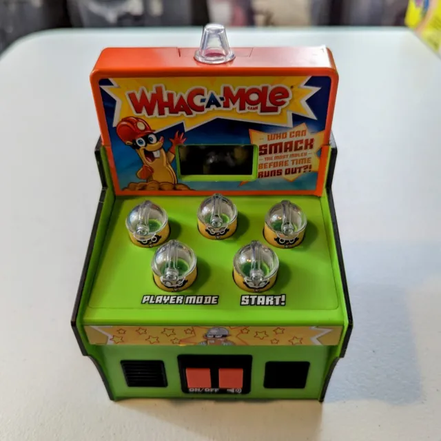 WHAC-A-MOLE Mini Electronic Arcade Game - Mattel 2019 Basic Fun - Tested