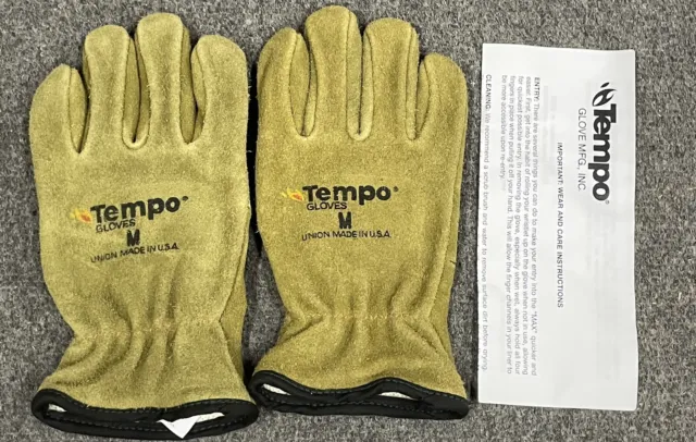 Tempo Gloves Size M Durable Comfortable Firefighter Gloves NFPA Compliant