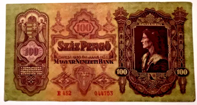 Banknote Ungarn 100 Pengö 1930  Papiergeld Banknoten Geldschein