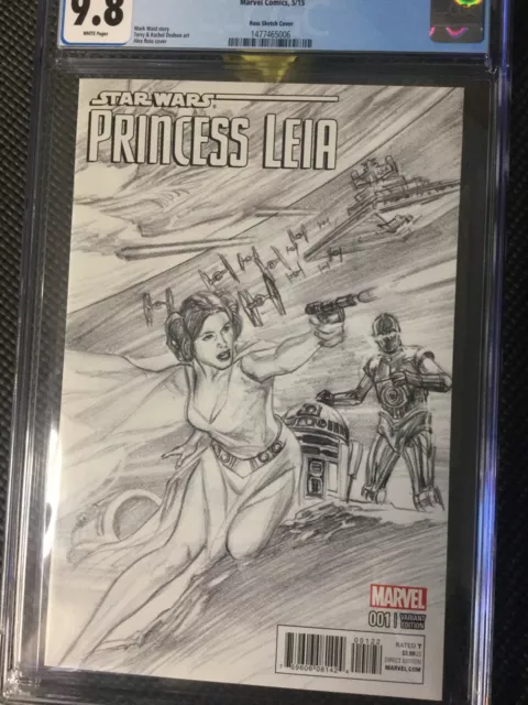 Marvel Comics STAR WARS PRINCESS LEIA #1 Alex Ross Sketch Variant CGC Graded 9.8