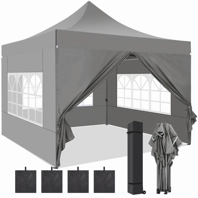 Pavillon 3x3m Popup Faltpavillon Gartenpavillon Wasserdicht Partyzelt Gartenzelt