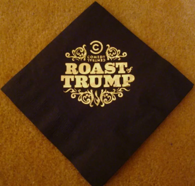 2011 Serviette Monogramme Roast Of Donald Trump Tv Comédie Centrale Or Noir