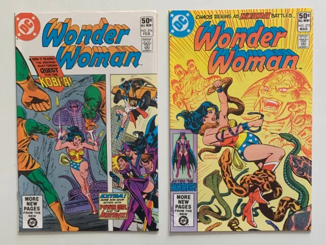 Wonder Woman #276 & 277 (DC 1981) 2 x FN+ Bronze Age comics