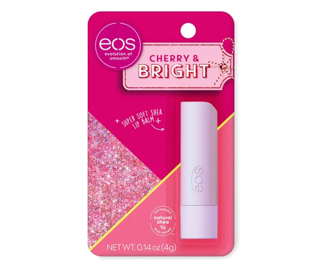 EOS Cherry & Bright Lip Balm Stick, 0.14 Oz. Single Moistureize Shea Chapstick