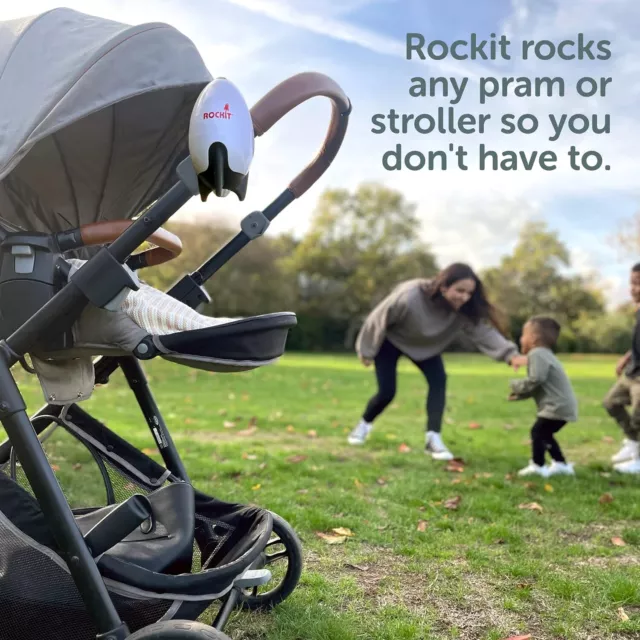 Rockit Portable Baby Rocker 2.0. USB Rechargeable. Fits Any Stroller, pram, Push 2