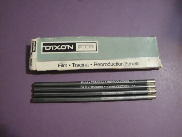 Dixon DTR Drafting Tracing Reproduction Pencils #7500 3H One Dozen Vintage