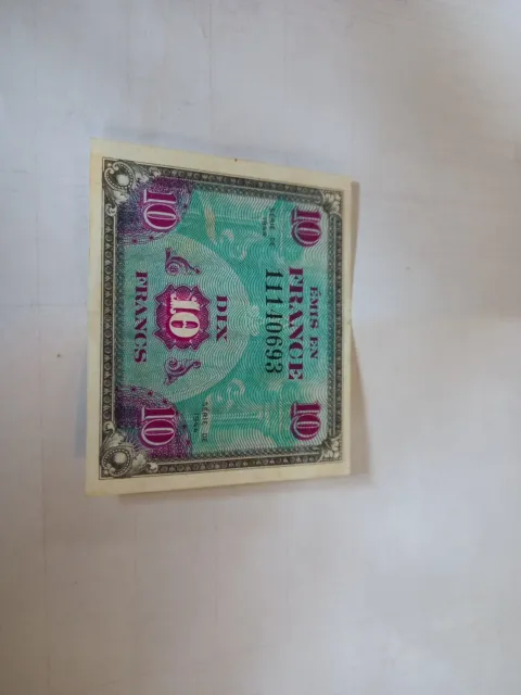 Billet de 10 Francs 1944