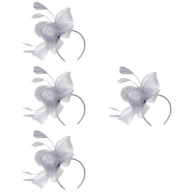 4x Tea Party Cappello Fascinator Accessorio per Capelli Tea Party