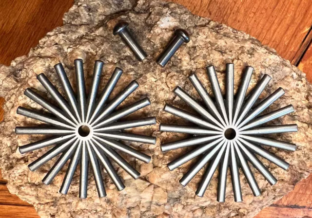 NICE NEW 2 1/2" 21-Point COWBOY VAQUERO Fancy SPUR ROWELS & Pins