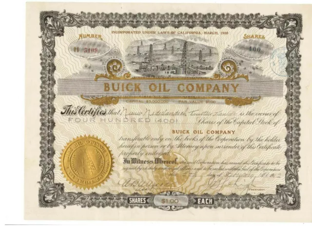 Buick Oil Company   1912