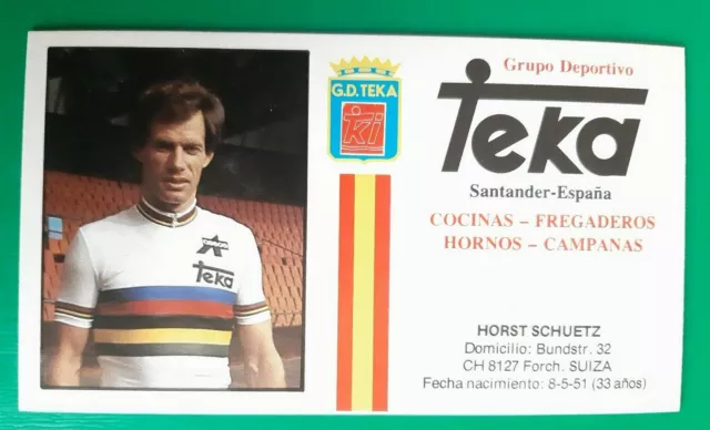 CYCLISME carte cycliste HORST SCHUETZ équipe TEKA