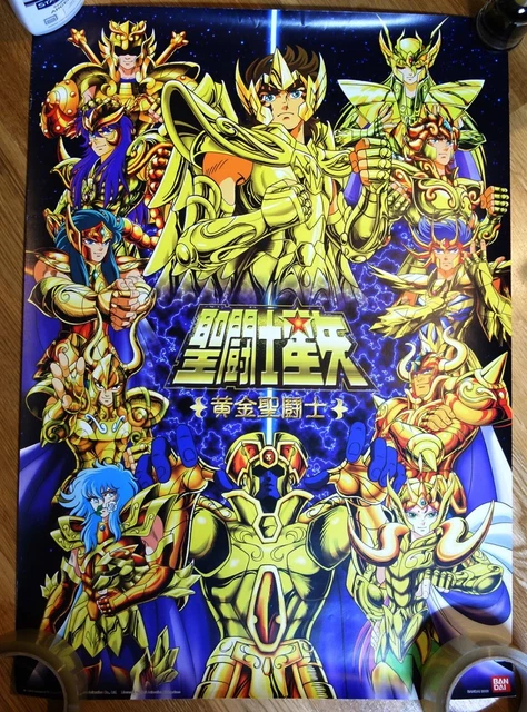 Poster Vintage B2 Saint Seiya 1987 - "Hurry Up ! Saint Of Athena" - Édition Japonaise Seika Note, Bon état