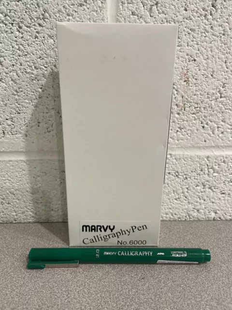 Marvy Calligraphy Pen GREEN 2.0 No.6000 Box Of 12