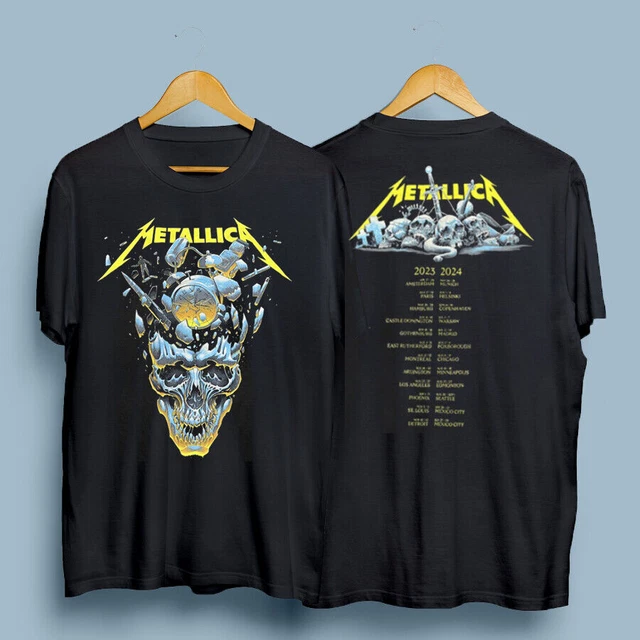 SALE!! METALLICA BAND Metal Tour 2023 2024 Event TShirt Black Fullsize