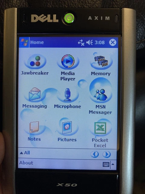 Dell Axim x50 Pocket PC PDA Handheld + Wall Charger