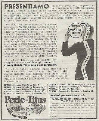 Publicité Du 1934 Titus W4989 Perles Titus Vintage Advertising 