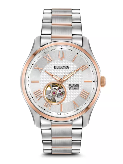 Bulova Wilton Silber Herren Armbanduhr 98A213