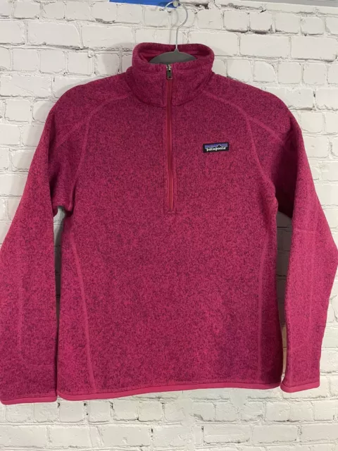 Patagonia Better Sweater Womens Small Pink 1/2 Zip Modern Fleece Pullover