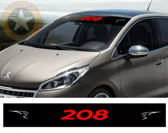 BANDE PARE SOLEIL Pour Peugeot Sport 208 Autocollant Sticker Bd500