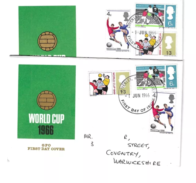 GB - 1966 FDC  World Cup 1966 with Coventry postmark