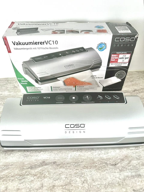 CASO Design VC10 Vakuumierer Folienschweißgerät Vakuumiergerät Silber OVP