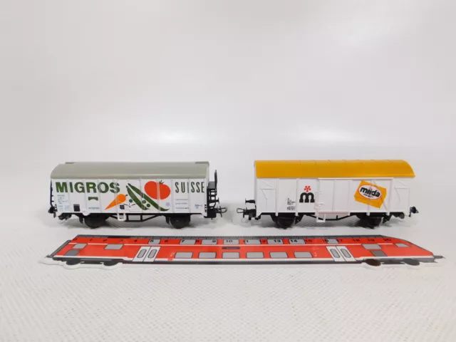 DM168-0, 5 #2x Liliput H0 Dc Freight Car 235 84 Milda Sj 224 30 Migros FS Sg /