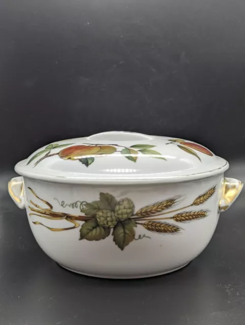 Royal Worcester Evesham Gold Size6 Round Covered Casserole Made in England