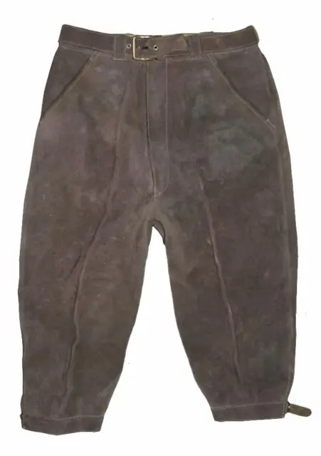 Pfundige Bambini- Kniebund- Pantaloni IN Pelle/Pantaloni Costume Grigio Circa