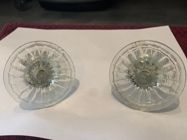 (2) Vintage Pressed Glass Curtain Tie Backs - Daisy pattern 3