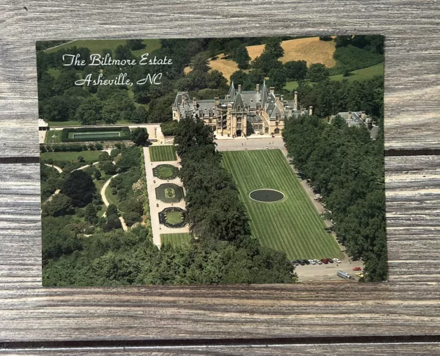 Vintage The Biltmore Estate Asheville NC Aerial View Postcard Souvenir