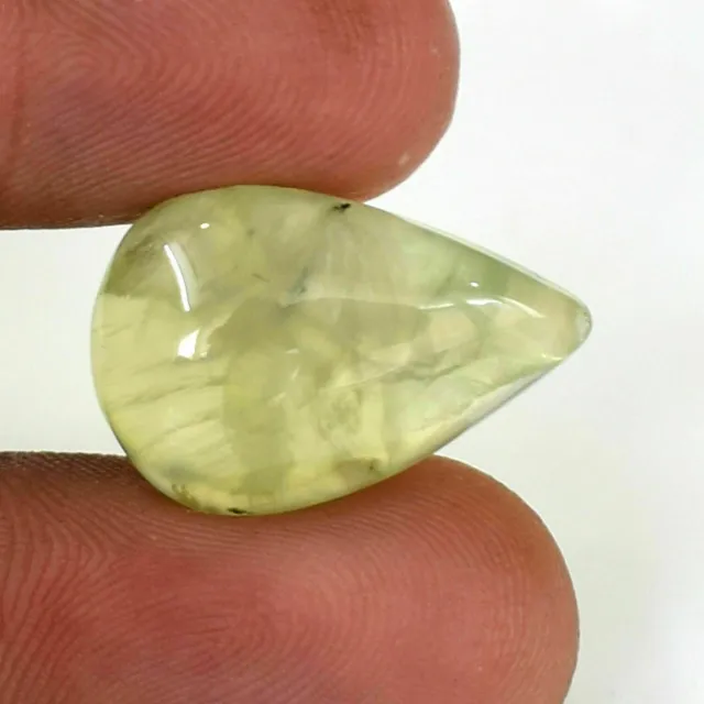 Préhnite cabochon pierre fine 20x13x8mm gemme multicolore reiki chakra plexus