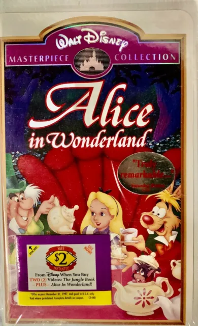 Alice in Wonderland VHS 1998 Disney Masterpiece Collection New