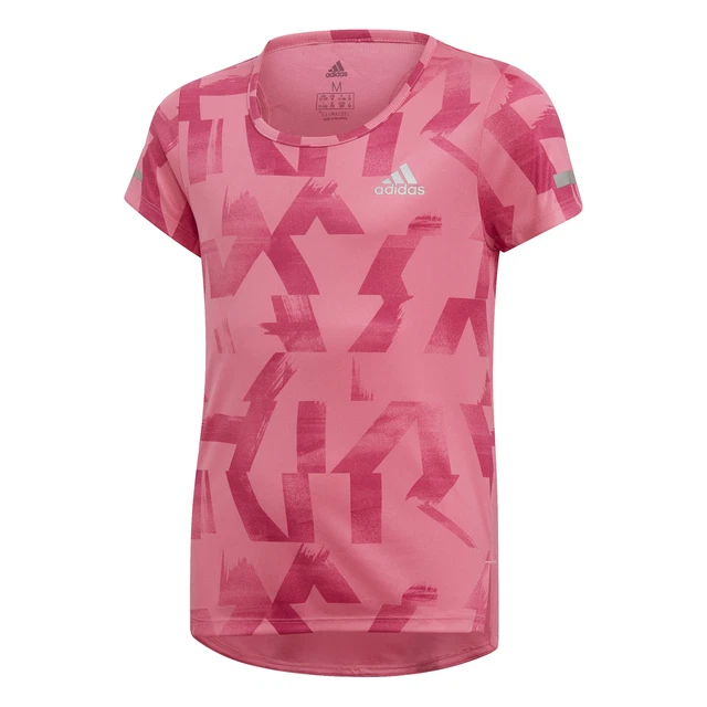 Adidas T-Shirt Bambina Athletic Fashion Training Running Rosa Poliestere...